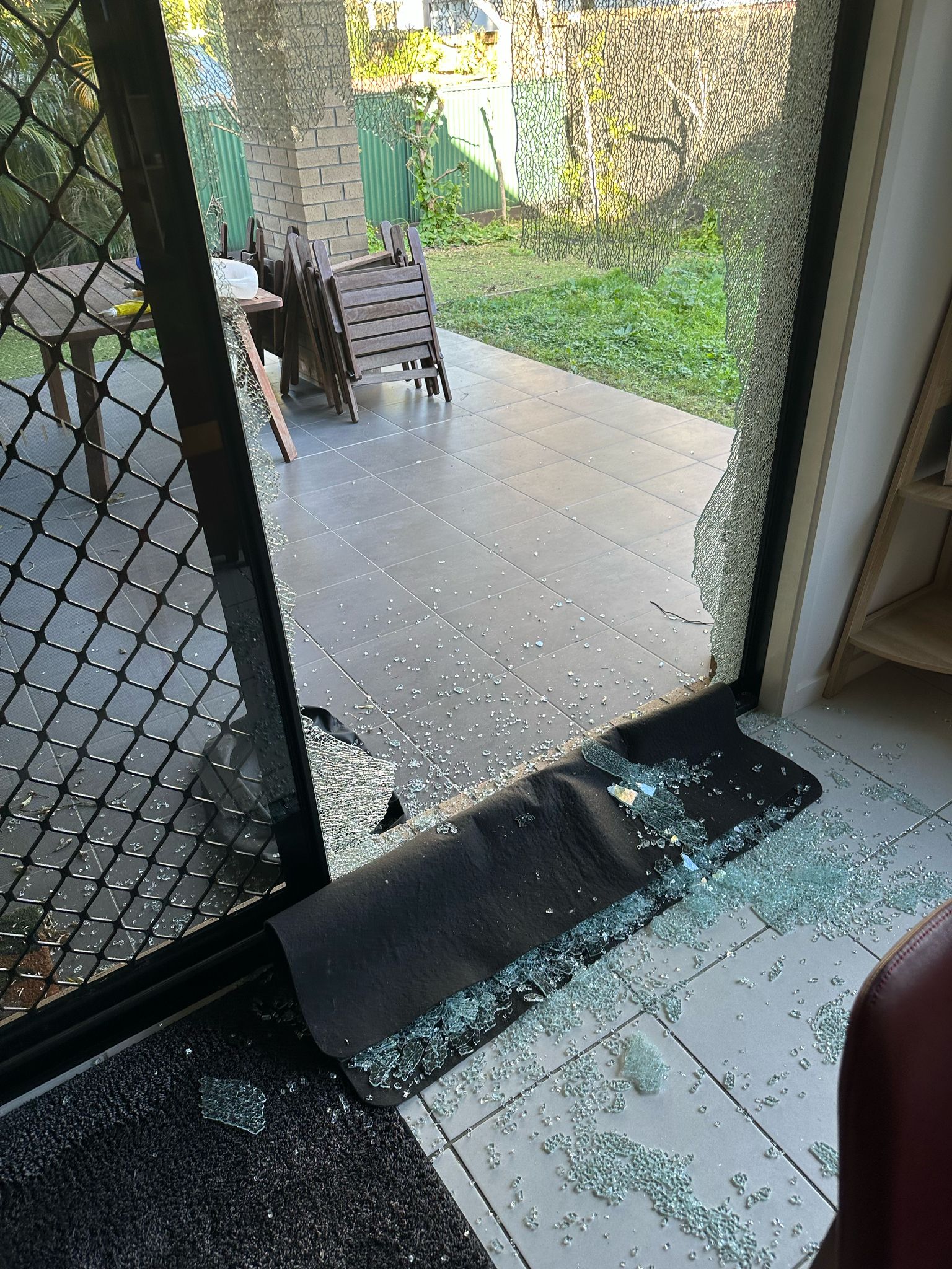 Professional glass door replacement finished and sealed