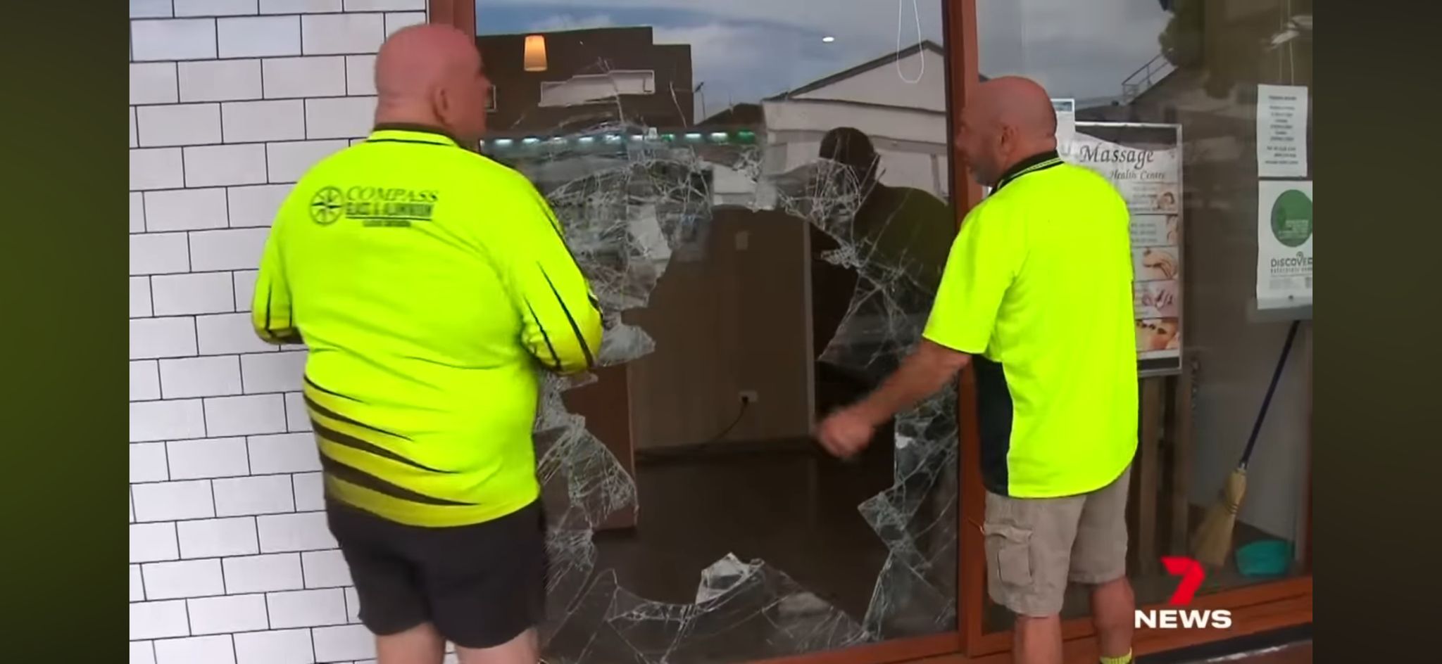 Professional glass repair finished with clean installation