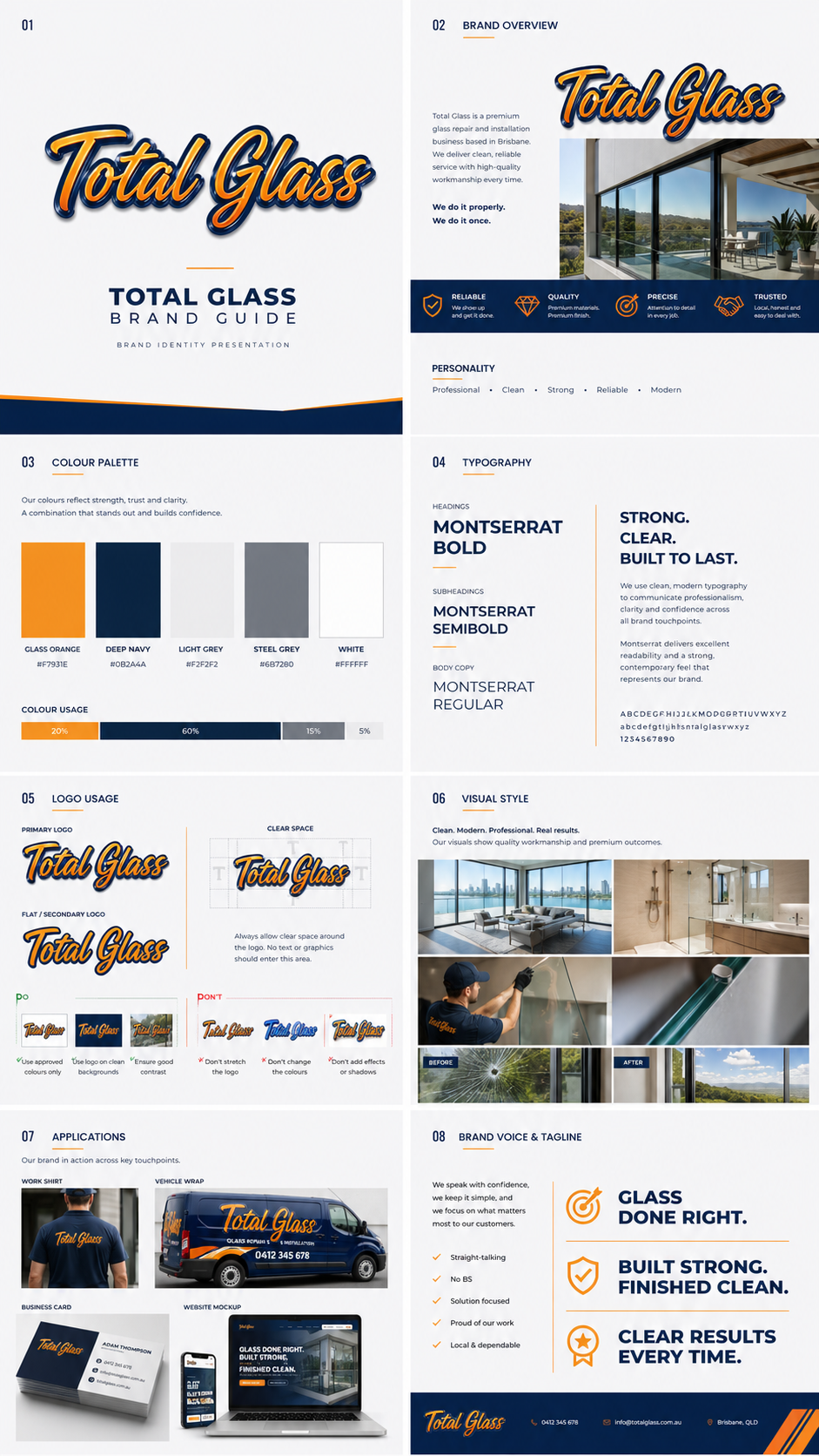 Total Glass brand board